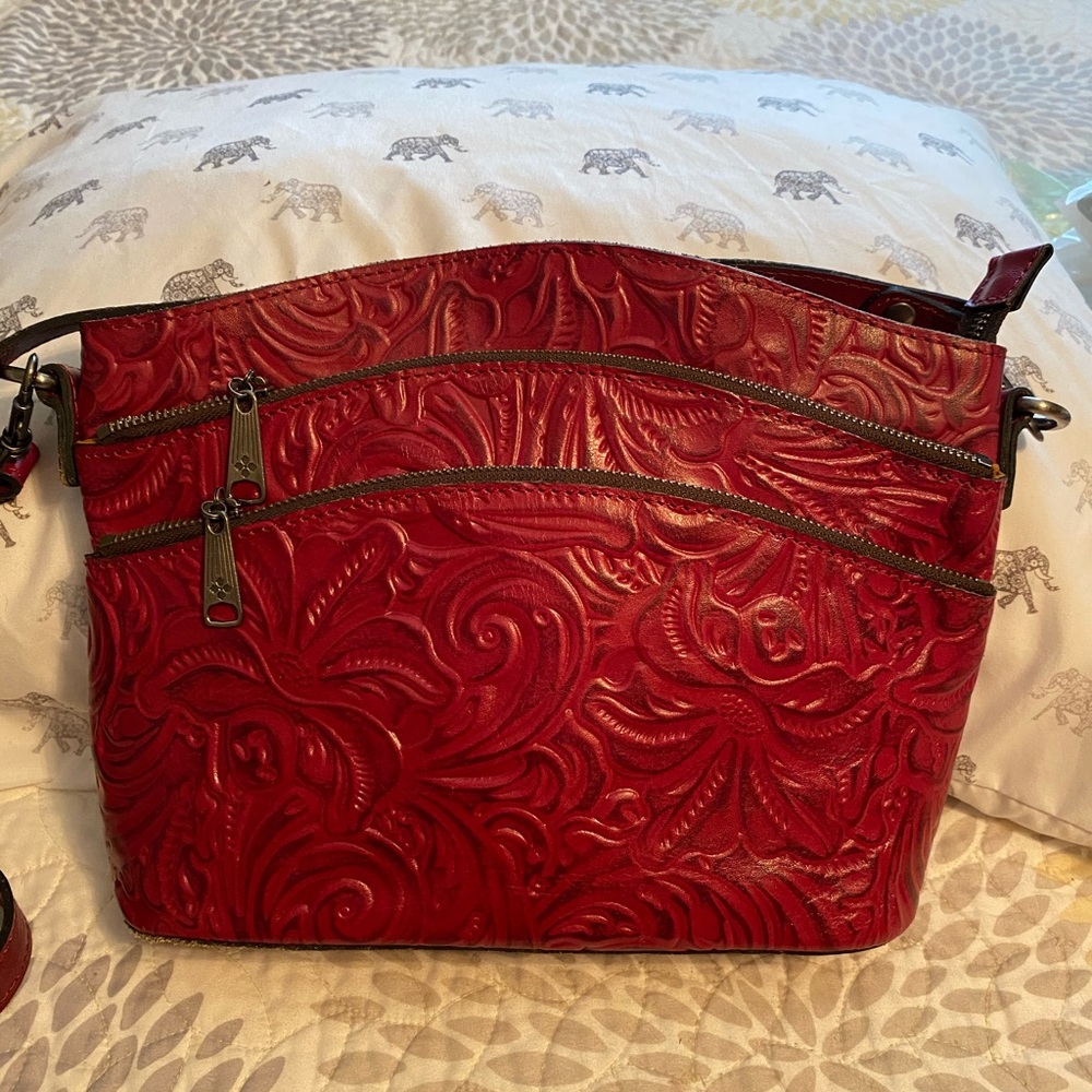 AUTHENTIC Patricia Nash genuine leather red bag